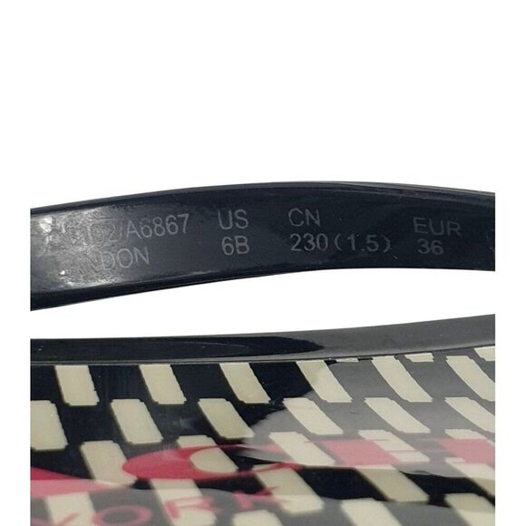 Coach Landon Womens Jelly Sandals 6B/36  Black Gold Bow Stylish Flip Flops Flats - Picture 5 of 6